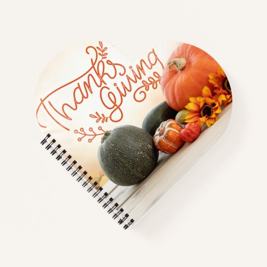 Cahier à reliure spirale en forme de cœur (Devant)