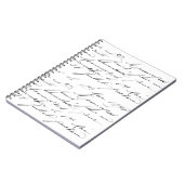 Cahier à reliure spirale - Exemple d'écriture manu (Côté gauche)