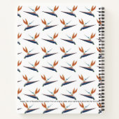Cahier à reliure spirale Fleur d'oiseau de paradis (Dos)