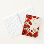Cahier à reliure spirale Fleurs de Coquelicots (Intérieur)