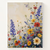 Cahier à reliure spirale Fleurs sauvages (Dos)