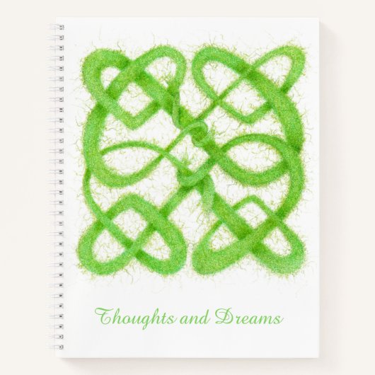Cahier à reliure spirale GREEN CELTIC KNOT 21,59x2 (Devant)