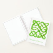 Cahier à reliure spirale GREEN CELTIC KNOT 21,59x2 (Intérieur)