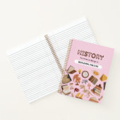 Cahier à reliure spirale Histoire Rose & Marron – (Intérieur)