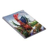 Cahier à reliure spirale illustré d'un coq sous la (Côté Droit)