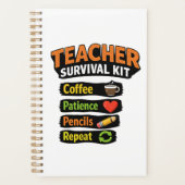 Cahier à reliure spirale Kit de Survie Enseignant (Devant)