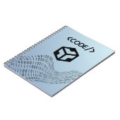 Cahier à reliure spirale logique binaire – Design  (Côté gauche)