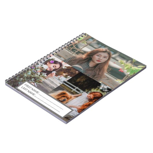 Cahier à reliure spirale moderne de collage de pho (Côté gauche)