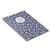 Cahier à reliure spirale monogrammé jolies fleurs  (Côté Droit)