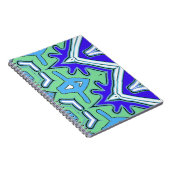 Cahier à reliure spirale, motif unique multicolore (Côté Droit)