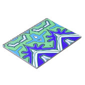 Cahier à reliure spirale, motif unique multicolore (Côté gauche)