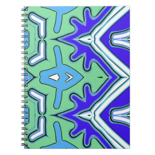 Cahier à reliure spirale, motif unique multicolore