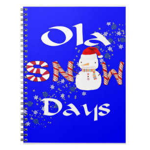 Cahier à reliure spirale Noël Bonhomme de neige