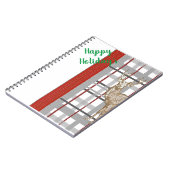Cahier à reliure spirale Noël Cerf Joyeuses Fêtes (Côté gauche)