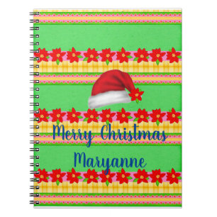 Cahier à reliure spirale Noël Chapeau du Père Noël