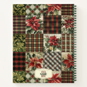 Cahier à reliure spirale Noël Patchwork vintage (Dos)