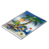 Cahier à reliure spirale Noël Santa Beach Bum (Côté gauche)