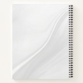 Cahier à reliure spirale noir et blanc Brushy (Dos)