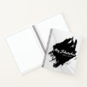 Cahier à reliure spirale noir et blanc Brushy (Intérieur)