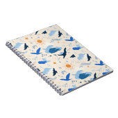 Cahier à reliure spirale Oiseaux rêveurs et Nuages (Côté Droit)