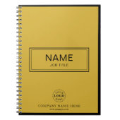 Cahier à reliure spirale personnalisé avec nom et (Devant)