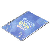 Cahier à reliure spirale « Positive Vibes Only »  (Côté gauche)