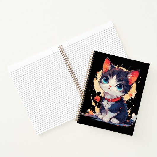 Cahier à reliure spirale pour amateurs de chats mi (Intérieur)