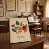 Cahier à reliure spirale pour cours de piano perso