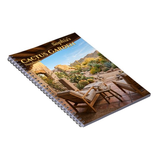 Cahier à reliure spirale pour jardin de cactus per (Côté Droit)