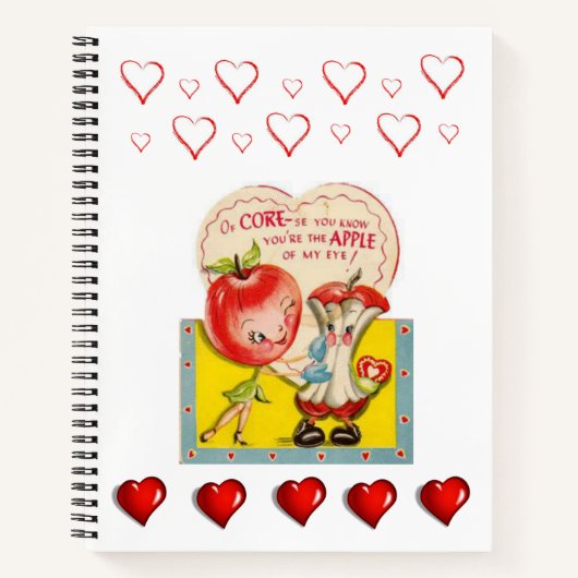 Cahier à reliure spirale pour la Saint-Valentin (Devant)