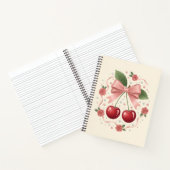 Cahier à reliure spirale Ruban de fleurs de cerisi (Intérieur)