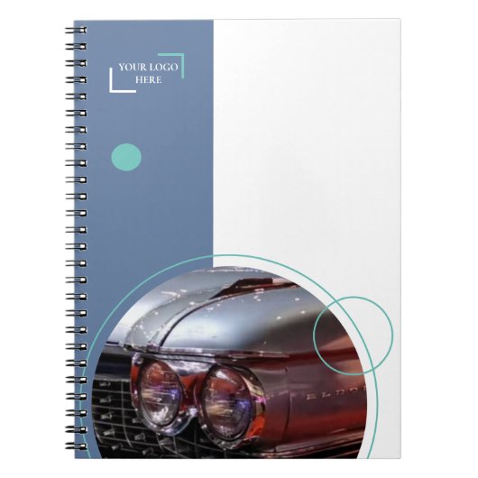 Cahier à reliure spirale voiture classique (Devant)
