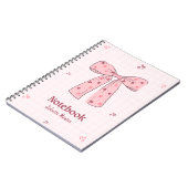 Cahier à ruban coquette rose mignon (Côté gauche)