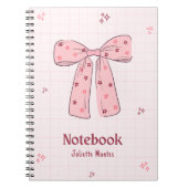 Cahier à ruban coquette rose mignon (Devant)