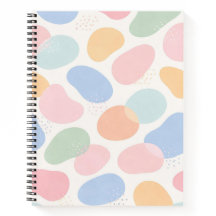 Cahier à spirale à formes abstraites pastel