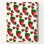 Cahier à spirale à la fraise dessiné à la main suc (Dos)