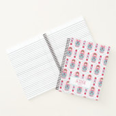 Cahier à spirale à motif girly rose monogramme (Intérieur)