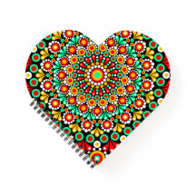 Cahier à spirale à motif mandala coloré Bohème Poi