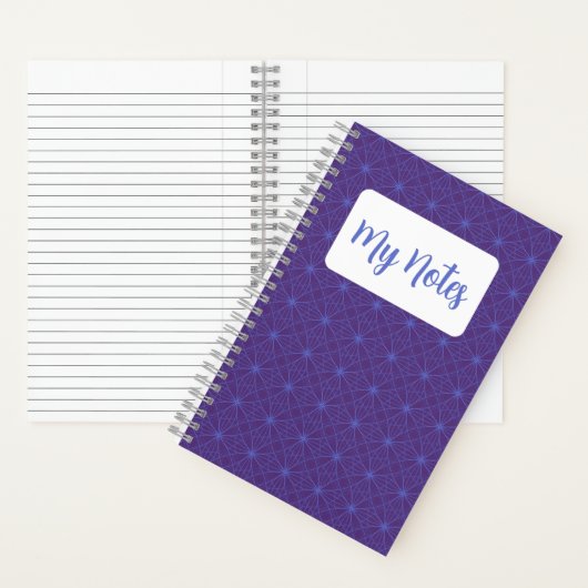 Cahier à spirale à motif violet (À l'intérieur)