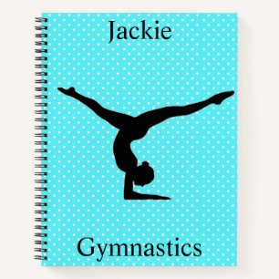 Cahier à spirale à pois pour gymnastique féminine
