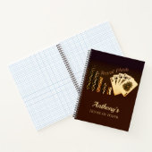 Cahier à spirale à thème de poker Royal Flush (Intérieur)