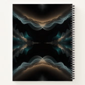 Cahier à spirale abstrait à motif de vague (Dos)