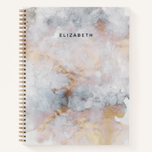 Cahier à spirale abstrait aquarelle (Devant)