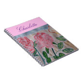 Cahier à spirale Abstrait Roses d'été (Côté Droit)