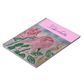 Cahier à spirale Abstrait Roses d'été (Côté gauche)