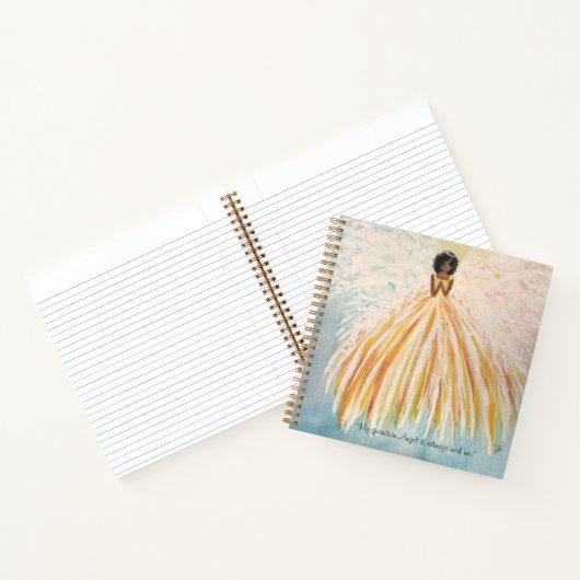 Cahier à spirale anges peints à la main (21,59 x 2 (Intérieur)