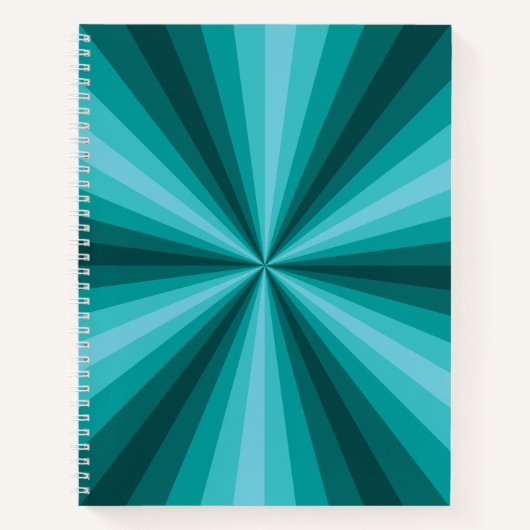 Cahier à spirale aqua illusion d'optique (Devant)