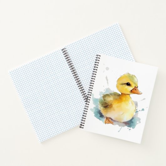 Cahier à spirale aquarelle Caneton (Intérieur)