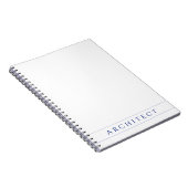 Cahier à spirale ARCHITECT 6,5x8,75 / Bleu marine (Côté Droit)