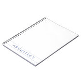 Cahier à spirale ARCHITECT 6,5x8,75 / Bleu marine (Côté gauche)